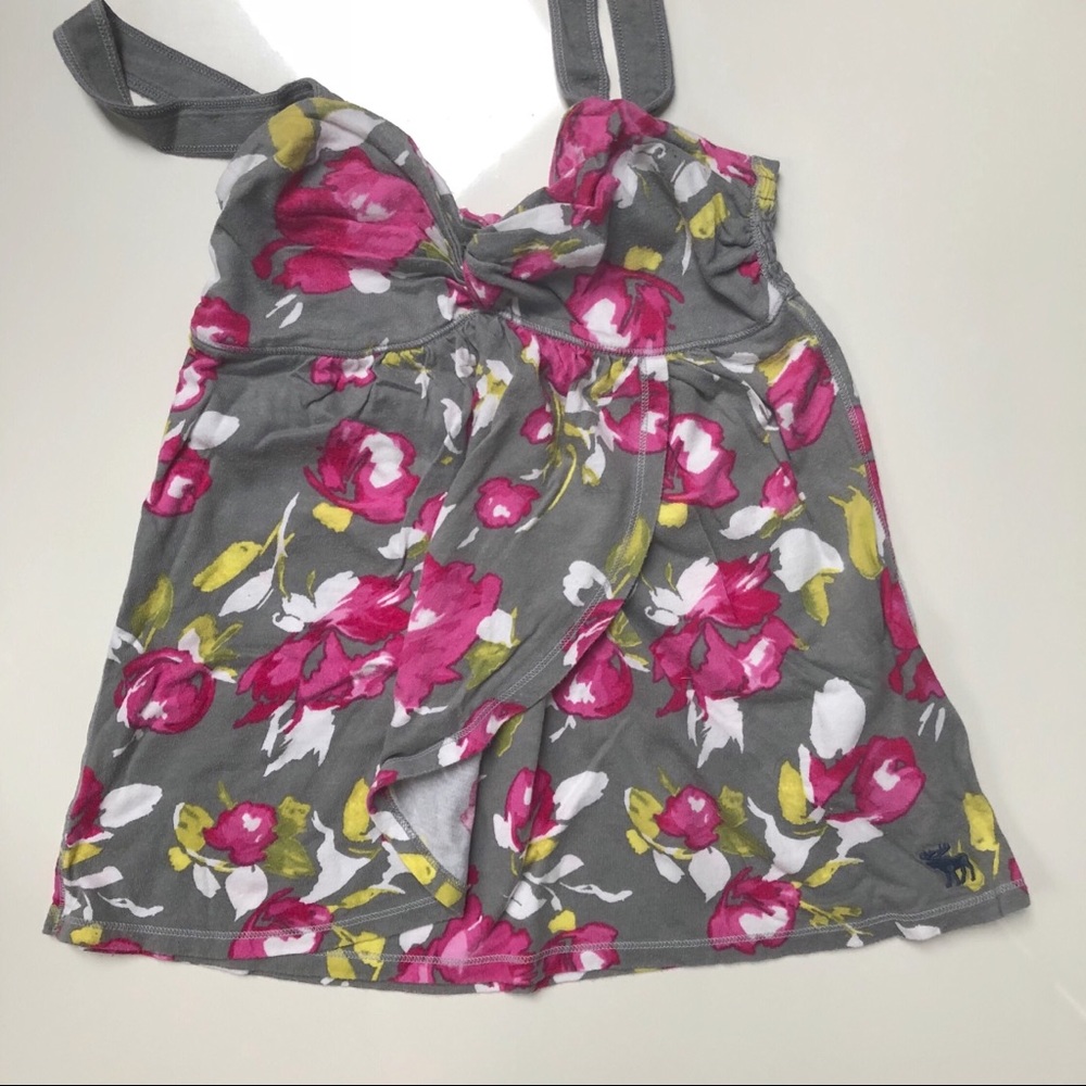 A&F gray floral cami/tank